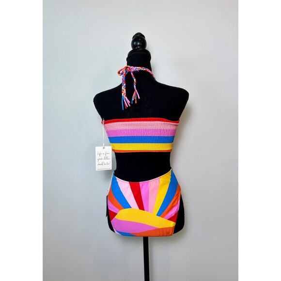 Show Me Your Mumu Swim Palma Bottom in Rainbow Key Large Lined Stretch Swim - Picture 5 of 5